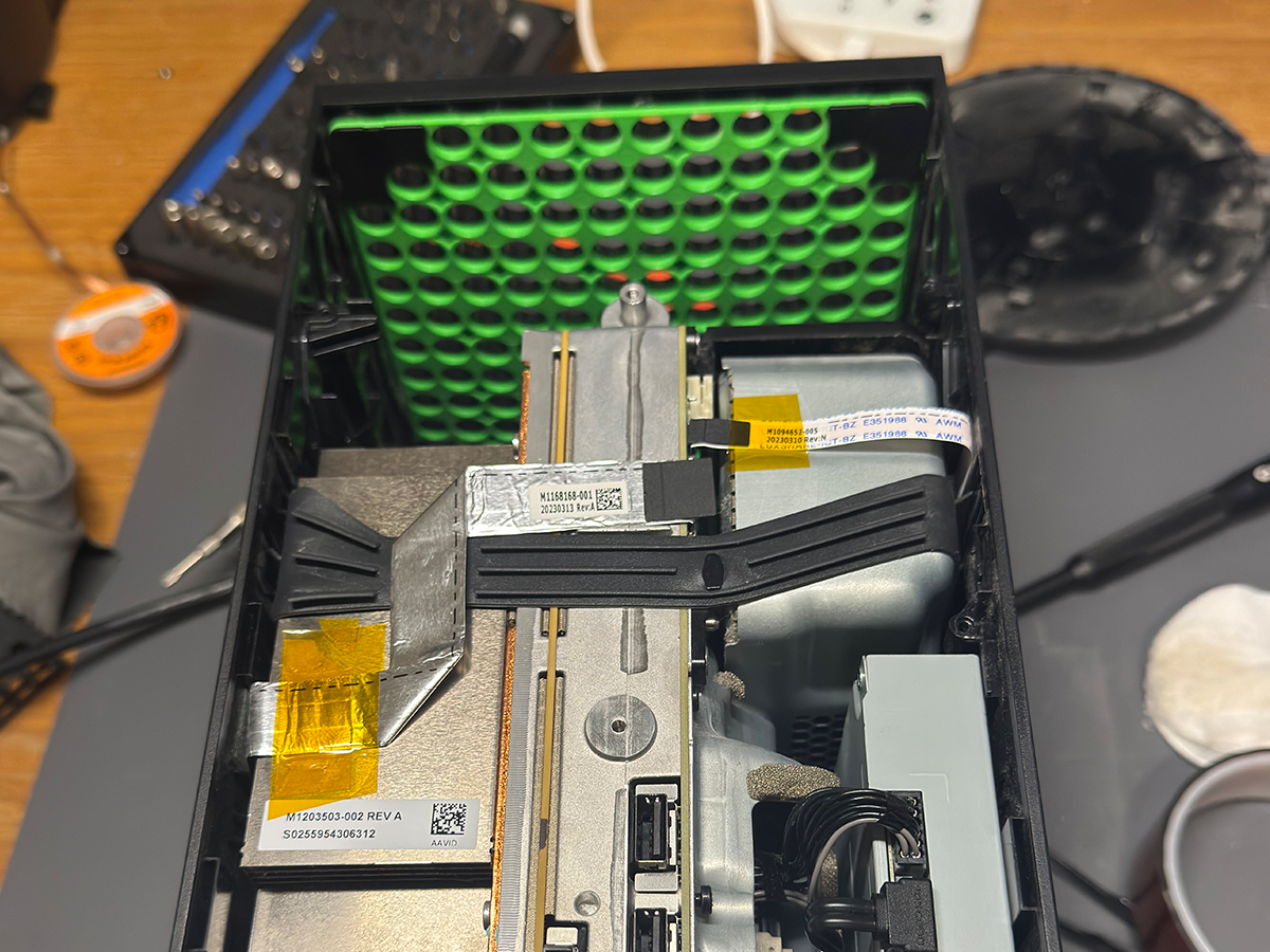 Xbox Series X opened during a PSU replacement