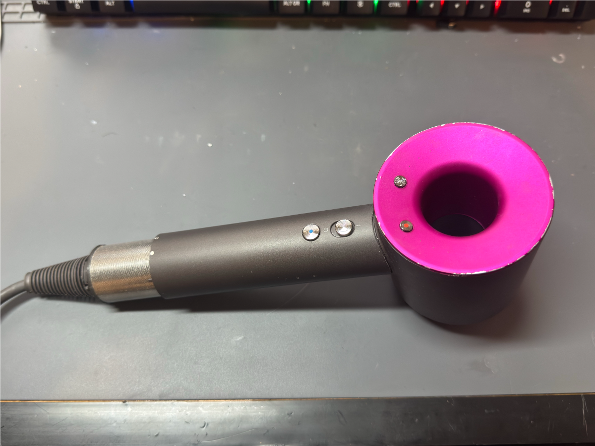Dyson Supersonic hair dryer with a faulty power cable
